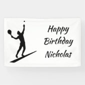Banderoles Custom Name Greeting Tennis Player (Horizontal)
