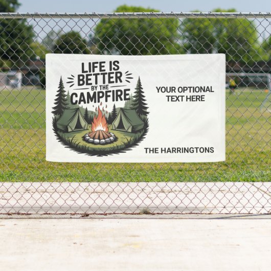 Banderoles Custom Name & Text Camping (En situation)