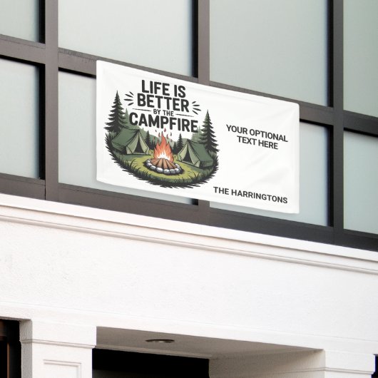 Banderoles Custom Name & Text Camping (Bâtiment extérieur)