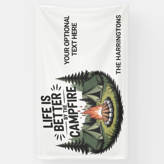 Banderoles Custom Name & Text Camping (Vertical)