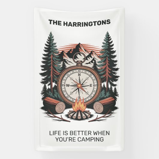 Banderoles Custom Name & Text Camping (Verticale)