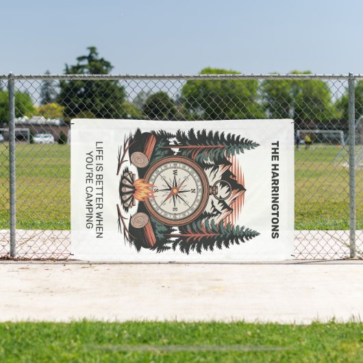 Banderoles Custom Name & Text Camping (Insitu)