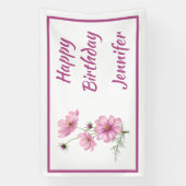 Banderoles Custom Name Text Cosmos Garden Flower (Verticale)