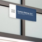 Banderoles Custom Navy Business Logo Professional 2x1 (Bâtiment extérieur)