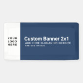 Banderoles Custom Navy Business Logo Professional 2x1 (Horizontal)