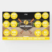 Banderoles Custom Personalized Softball Banner Ideas Team (Horizontal)