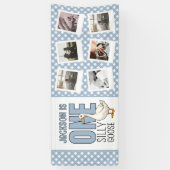 Banderoles Custom Photo Modern One Silly Goose First Birthday (Vertical)