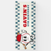 Banderoles Custom Retro Baseball fête d'anniversaire Vinyl Ou (Vertical)