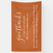 Banderoles Custom Text Orange Thanksgiving Meal Church (Vertical)