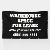 Banderoles Custom Warehouse Space Lease Banner (Horizontal)