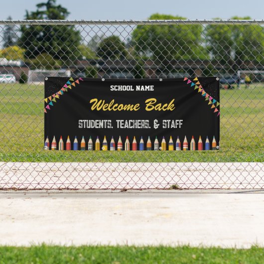 Banderoles custom welcome back to school 2025 (En situation)