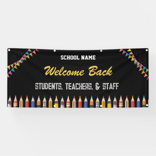 Banderoles custom welcome back to school 2025 (Horizontal)