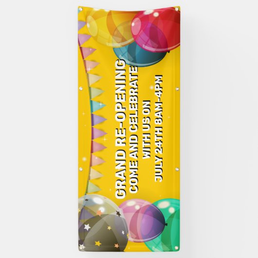Banderoles Customiser Grand Rouverture Ballons Bunting Store (Vertical)