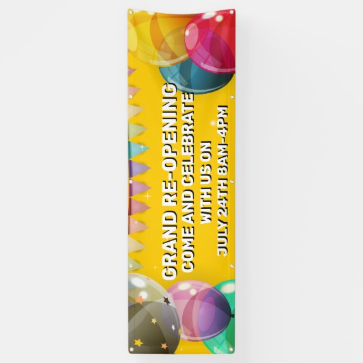 Banderoles Customiser Grand Rouverture Ballons Bunting Store (Vertical)