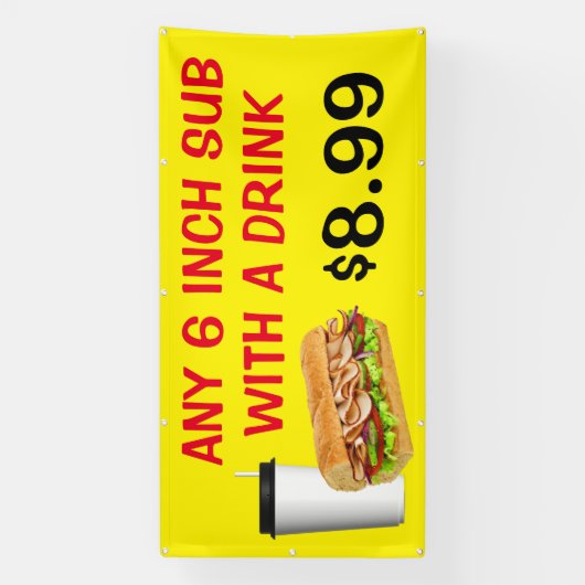 Banderoles Customiser N'Importe Quel 6 Pouces Sous Avec Un Bo (Verticale)