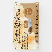 Banderoles Customize Coffee Shop Grand Opening Special Day  (Verticale)