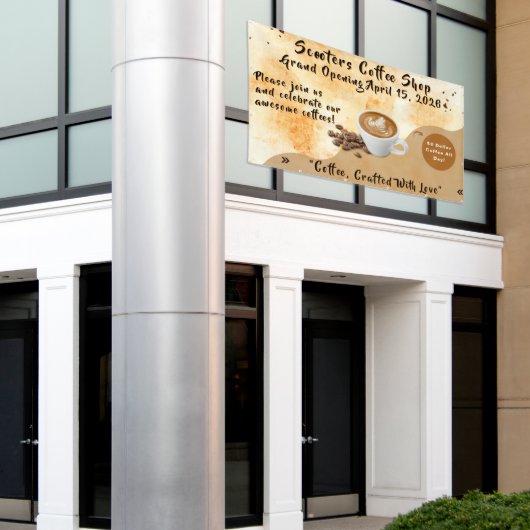 Banderoles Customize Coffee Shop Grand Opening Special Day (Bâtiment extérieur)