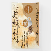 Banderoles Customize Coffee Shop Grand Opening Special Day (Verticale)