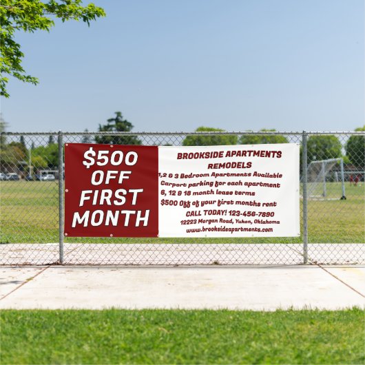 Banderoles Customize Detailed Apartments For Rent $500 Off Fi (Insitu)