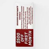 Banderoles Customize Detailed Apartments For Rent $500 Off Fi (Verticale)