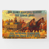 Banderoles Customize Farm Fall Harvest Horse Drawn Wagon Ride (Horizontal)