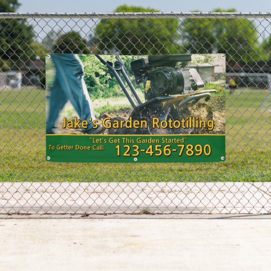 Banderoles Customize Garden Rototilling Service Business  (En situation)