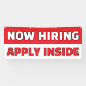 Banderoles Customize Generic Now Hiring Apply Inside (Horizontal)