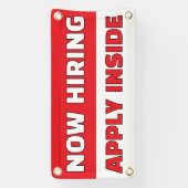 Banderoles Customize Generic Now Hiring Apply Inside (Verticale)