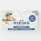 Banderoles Customize Generic Now Hiring Auto Mechanic  (Horizontal)