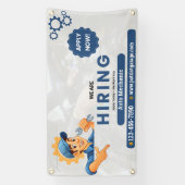 Banderoles Customize Generic Now Hiring Auto Mechanic  (Verticale)