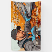 Banderoles Customize Gutter Cleaning Repair Service Fence (Vertical)