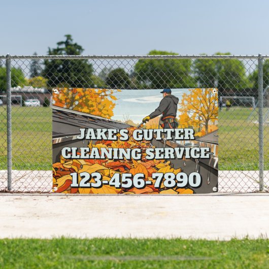 Banderoles Customize Home Gutter Cleaning Business Promo (Insitu)