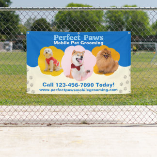 Banderoles Customize Mobile Pet Grooming Promotional Fence