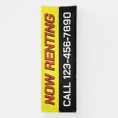 Banderoles Customize Now Renting Large (Verticale)