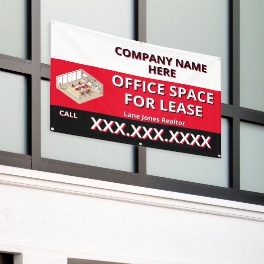 Banderoles Customize Retail Space For Lease Company Logo Buil (Bâtiment extérieur)