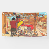 Banderoles Customize Saw Log To Lumber Service Sign Banner (Horizontal)