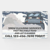 Banderoles Customize Snow Clearing Plow Business (Horizontal)