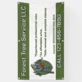 Banderoles Customize Tree Service Man With Chainsaw Business (Vertical)
