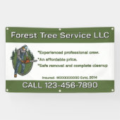 Banderoles Customize Tree Service Man With Chainsaw Business (Horizontal)