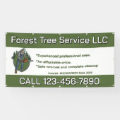Banderoles Customize Tree Service Man With Chainsaw Business (Horizontal)