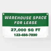 Banderoles Customize Warehouse Space For Lease Business (Horizontal)