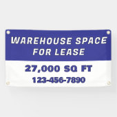 Banderoles Customize Warehouse Space For Lease Business (Horizontal)