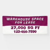 Banderoles Customize Warehouse Space For Lease Business (Horizontal)