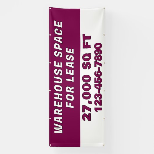 Banderoles Customize Warehouse Space For Lease Business (Verticale)