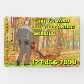 Banderoles Customize Yard Leaf Clean Up Business Promotional (Horizontal)