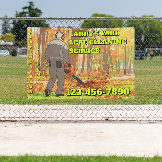 Banderoles Customize Yard Leaf Clean Up Business Promotional (Insitu)