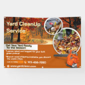 Banderoles Customize Yard Leaf Clean Up Business Promotional (Horizontal)