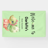Banderoles Cute Aquarelle Bébé Dinosaure Baby shower (Horizontal)