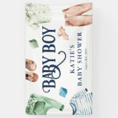 Banderoles Cute Aquarelle Vêtements de garçon Baby shower de  (Vertical)