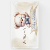 Banderoles Cute Baby shower Ours Teddy Aquarelle Rustique (Vertical)